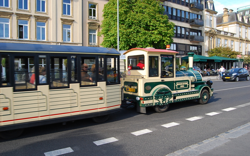 26 - The Petrusse Express, a popular tourist sightseeing road train operating in Luxembourg City